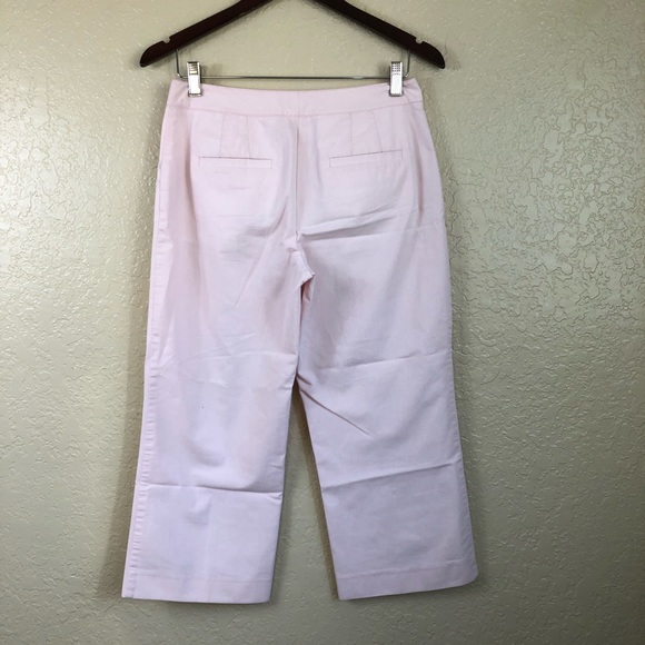 Ann Taylor blush pink pinstripe Capri Pants - Picture 2 of 7